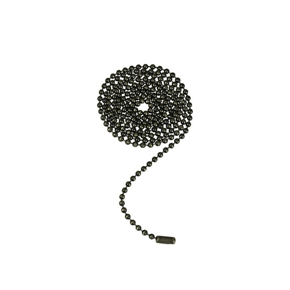Aspen Creative 21319 3-Feet Beaded Pull Chain with Connector in Antique Brass