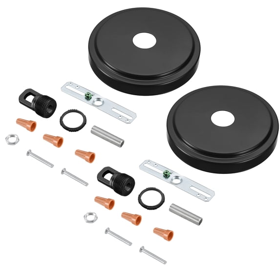 Aspen Creative 21507-52, Chandelier Fixture Canopy Kit, Matte Black, 5-1/8" Diameter, 2 Pack