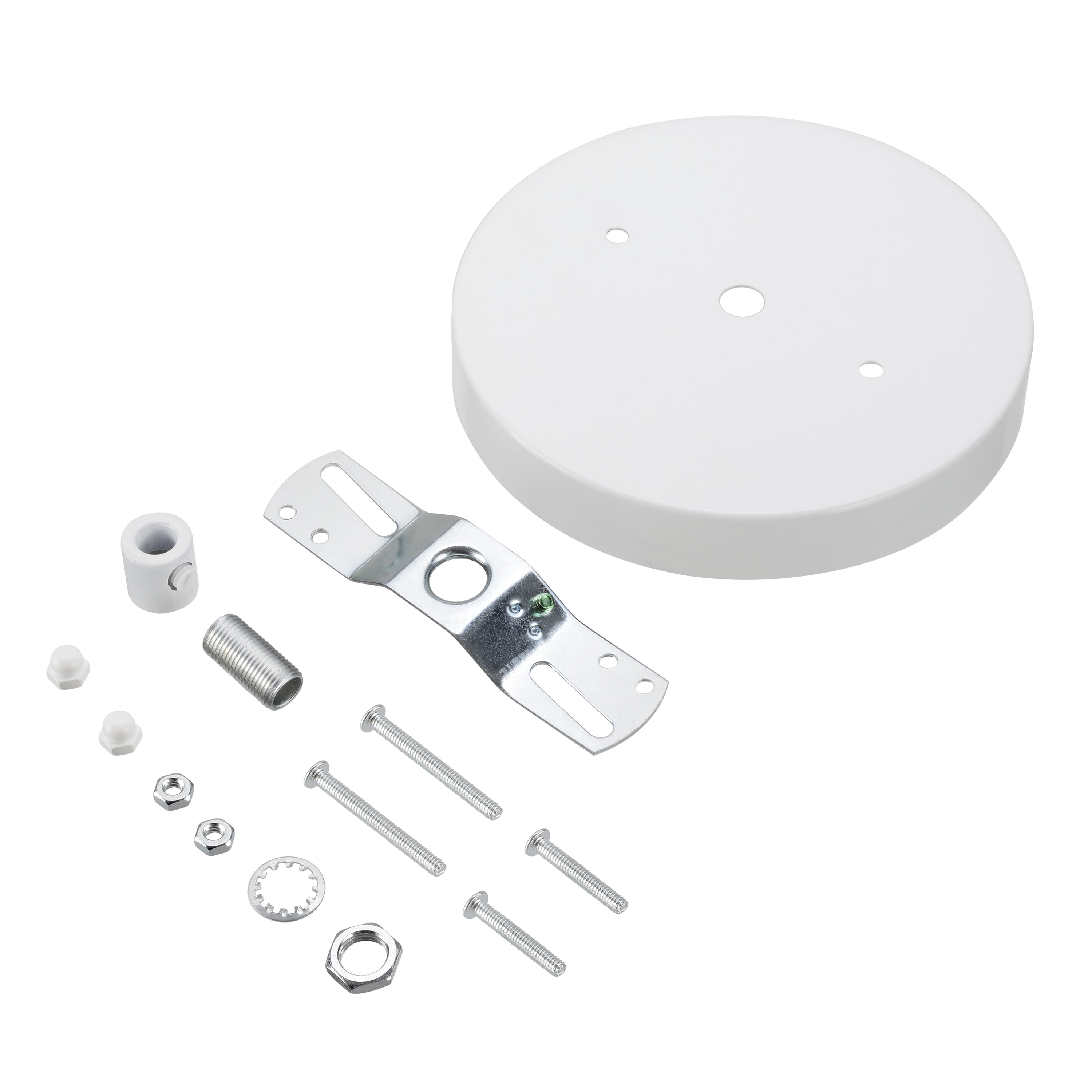 Matte White Round Ceiling Fixture Canopy Kit