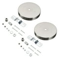 thumbnail image 1 of Aspen Creative 21518-42, Contemporary Fixture Canopy Kit, 4-3/4" Diameter, Brushed Nickel, 2 Pack, 1 of 4