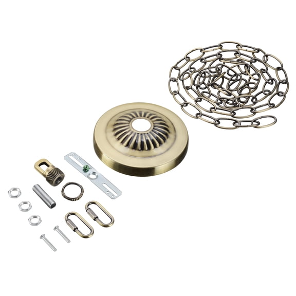 Aspen Creative 21519-21, Transitional Fixture Canopy Kit, 4-3/4" Diameter, Antique Brass, 1 Pack