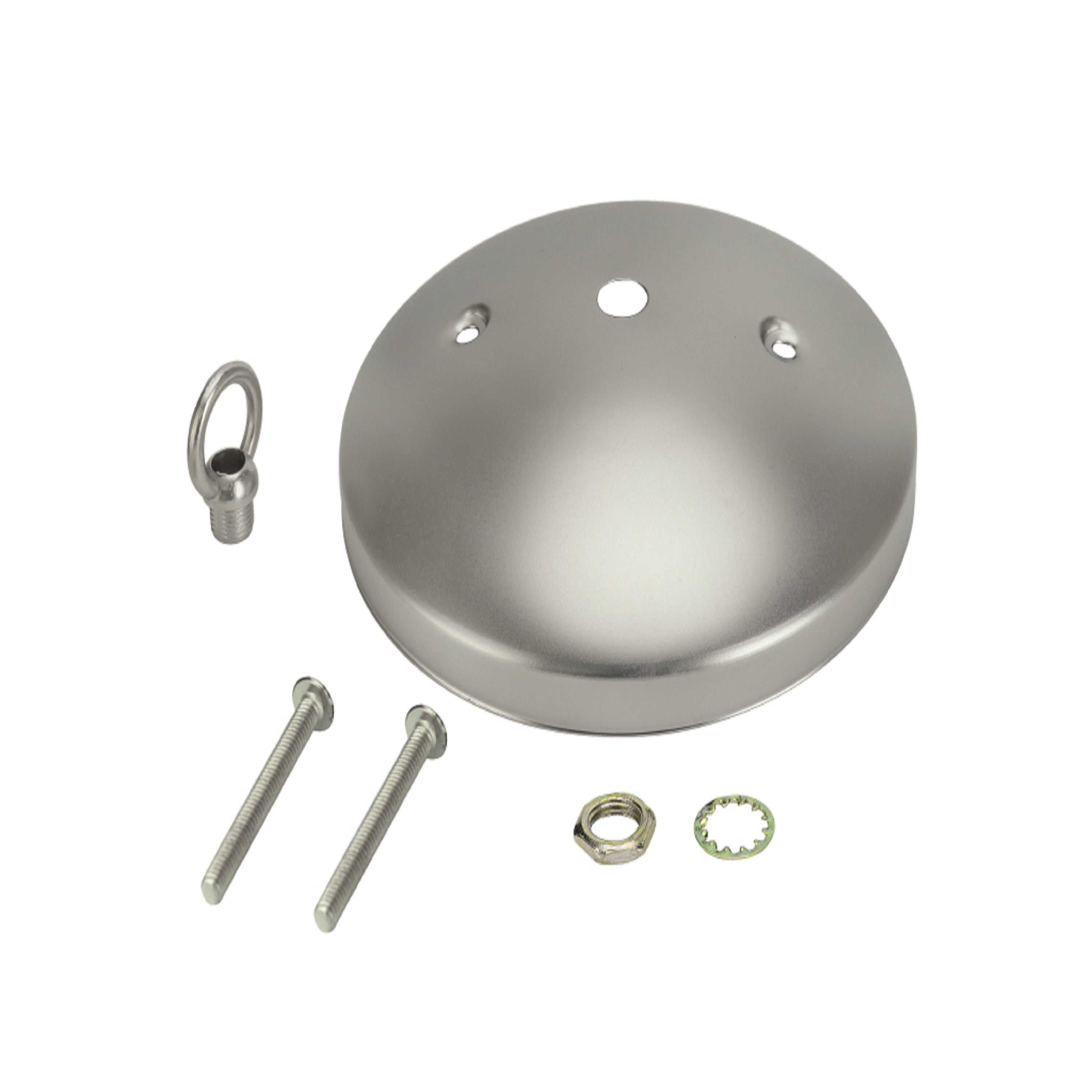 Nickel Brushed Pewter Pendant Light Fixture Canopy Kit