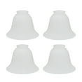 thumbnail image 1 of Aspen Creative 23023-4, Transitional Style Replacement Bell Shaped Frosted Glass Shade, 2 1/4" Fitter Size, 4 1/2" high x 6" diameter, 4 Pack, 1 of 6
