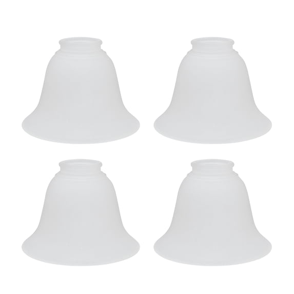 Aspen Creative 23023-4, Transitional Style Replacement Bell Shaped Frosted Glass Shade, 2 1/4" Fitter Size, 4 1/2" high x 6" diameter, 4 Pack