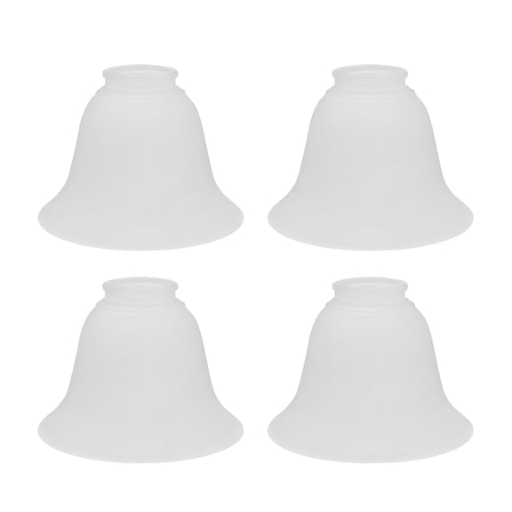 Aspen Creative 23023-4, Transitional Style Replacement Bell Shaped Frosted Glass Shade, 2 1/4" Fitter Size, 4 1/2" high x 6" diameter, 4 Pack