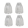 thumbnail image 1 of Aspen Creative 23025-4, Transitional Style Replacement Bell Shaped Clear Ribbed Glass Shade, 2 1/4" Fitter Size, 5" high x 4 1/4" diameter, 4 Pack, 1 of 6