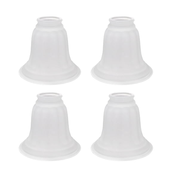 Aspen Creative 23033-4, Transitional Style Replacement Bell Shaped Frosted Glass Shade, 2 1/4" Fitter Size, 4 1/2" high x 5 1/2" diameter, 4 Pack