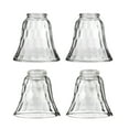 thumbnail image 1 of Aspen Creative 23041-4 Transitional Style Bell Shaped Replacement Glass Shade, 2 1/4" Fitter Size, 4 5/8" high x 4 3/4" diameter, 4 Pack, 1 of 6