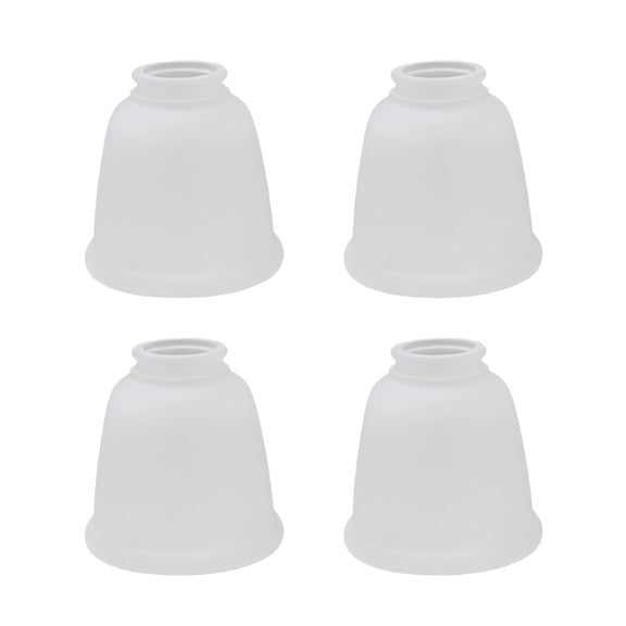 Aspen Creative 23045-4 Transitional Style Bell Shaped Frosted Replacement Glass Shade, 2-1/4" Fitter Size, 4-5/8" high x 4-5/8" diameter, 4 Pack