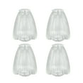 thumbnail image 1 of Aspen Creative 23061-4 Clear Transitional Style Replacement Glass Shade, 2-1/8" Fitter Size, 5-1/4" high x 4-7/8" diameter, 4 Pack, 1 of 6