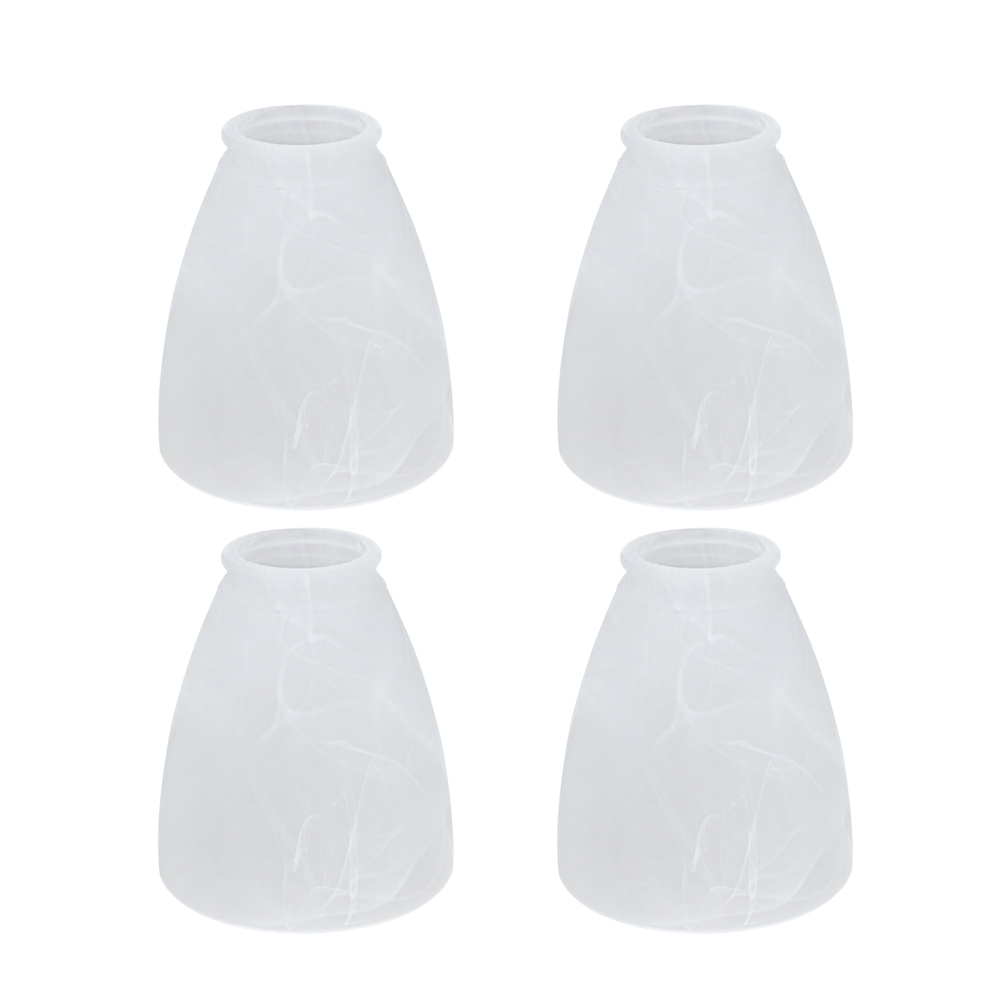Alabaster Glass Bell Replacement Shades, 4-Pack