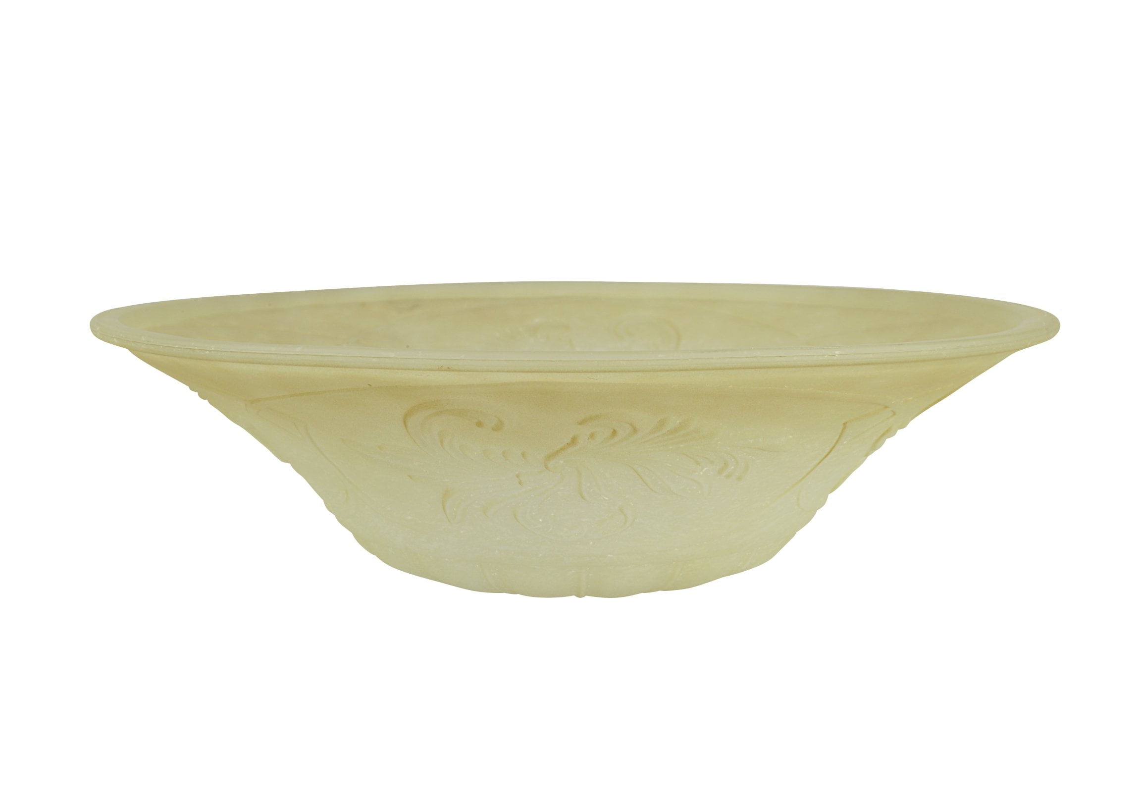 Amber Glass Torchiere Replacement Shade, 15.63" Diameter