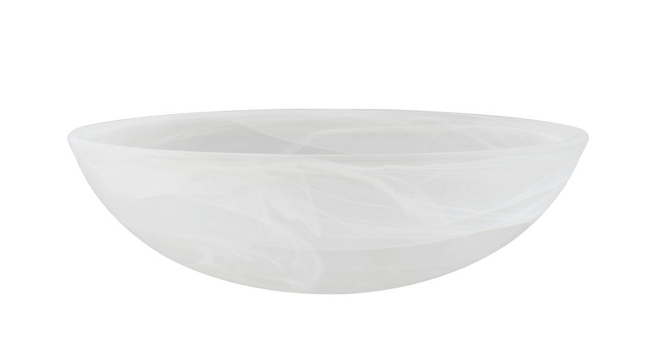 Alabaster White Round Glass Replacement Shade for Lamps