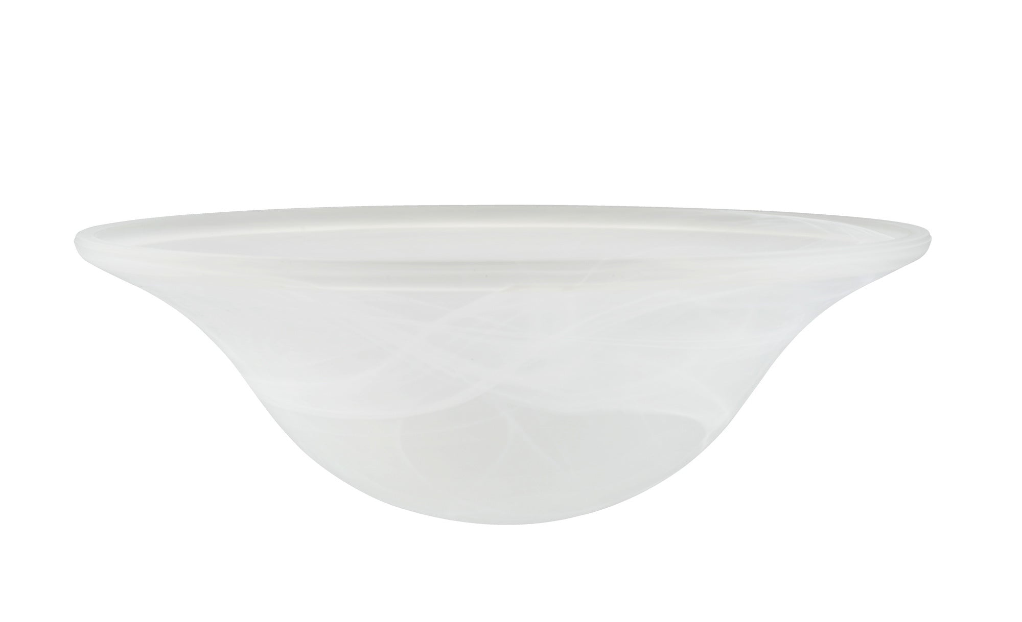 Aspen Creative 23101-31, Alabaster Glass Shade for Medium Base Socket Torchiere Lamp, Swag Lamp and Pendant,15-3/4" Diameter x 5-3/4" Height.