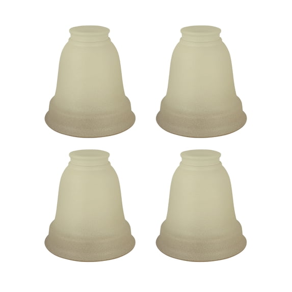 Aspen Creative 23103-4 Transitional Style Replacement Bell Shaped Antique Glass Shade