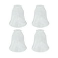 thumbnail image 1 of Aspen Creative 23105-4 Transitional Style Replacement Bell Shaped Alabaster Glass Shade, 2 1/8" Fitter Size, 5 1/4" high x 5" diameter, 4 Pack, 1 of 6