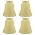 thumbnail image 1 of Aspen Creative 23109-4 Transitional Style Replacement Bell Shaped Antique Glass Shade, 2-1/8" Fitter Size, 4-1/4" high x 4-5/8" diameter, 4 Pack, 1 of 6