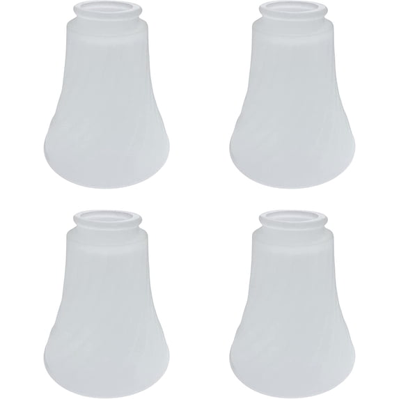 Aspen Creative 23126-4 Transitional Frosted Ceiling Fan Replacement Glass Shade.2-1/8"Fitter,4-5/8"Diameter x 4-5/8"Height.4 Pack