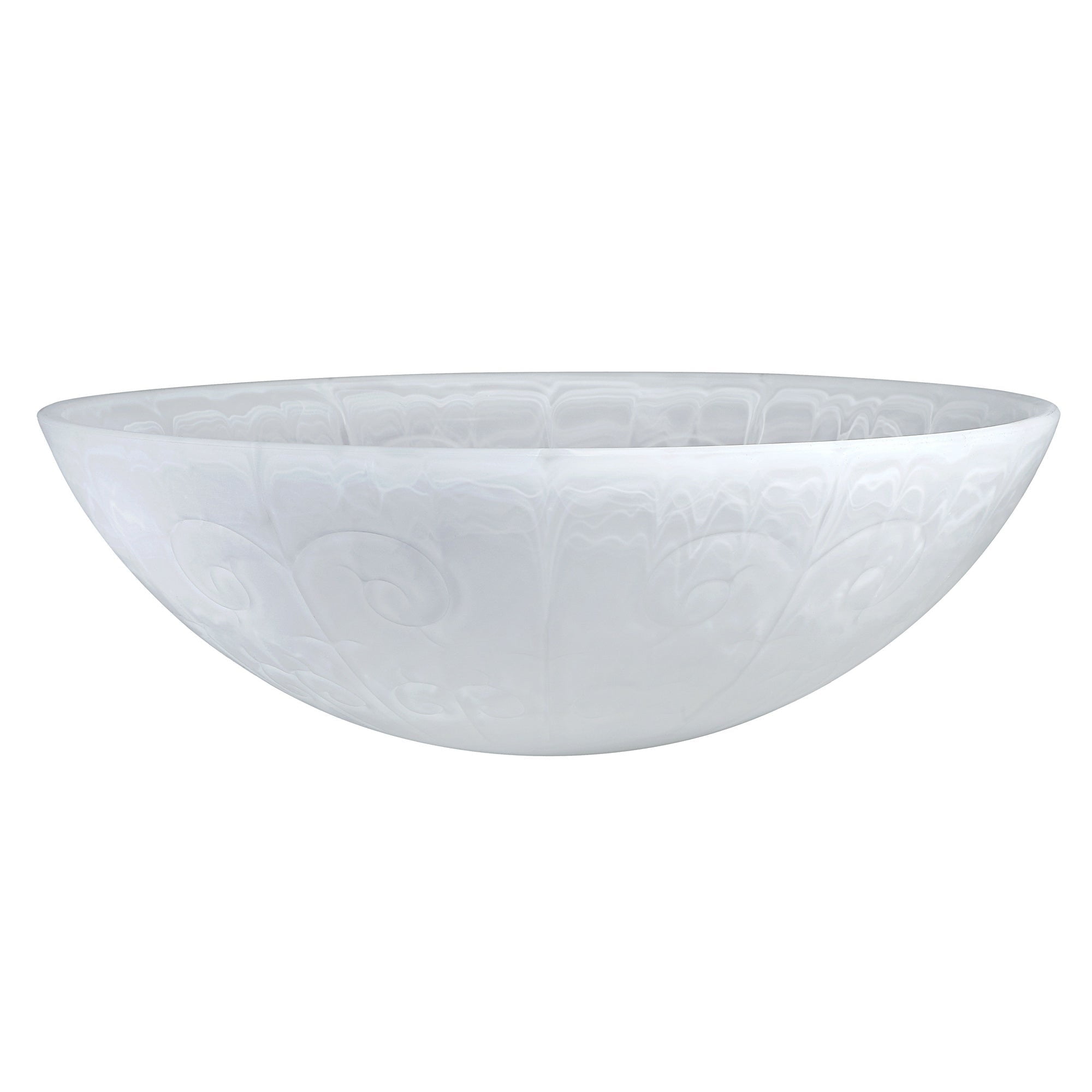 Frosted Clear Glass Bowl Shade for Torchiere Lamps