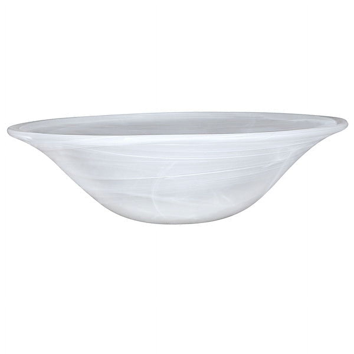 Large Alabaster White Glass Bowl Shade