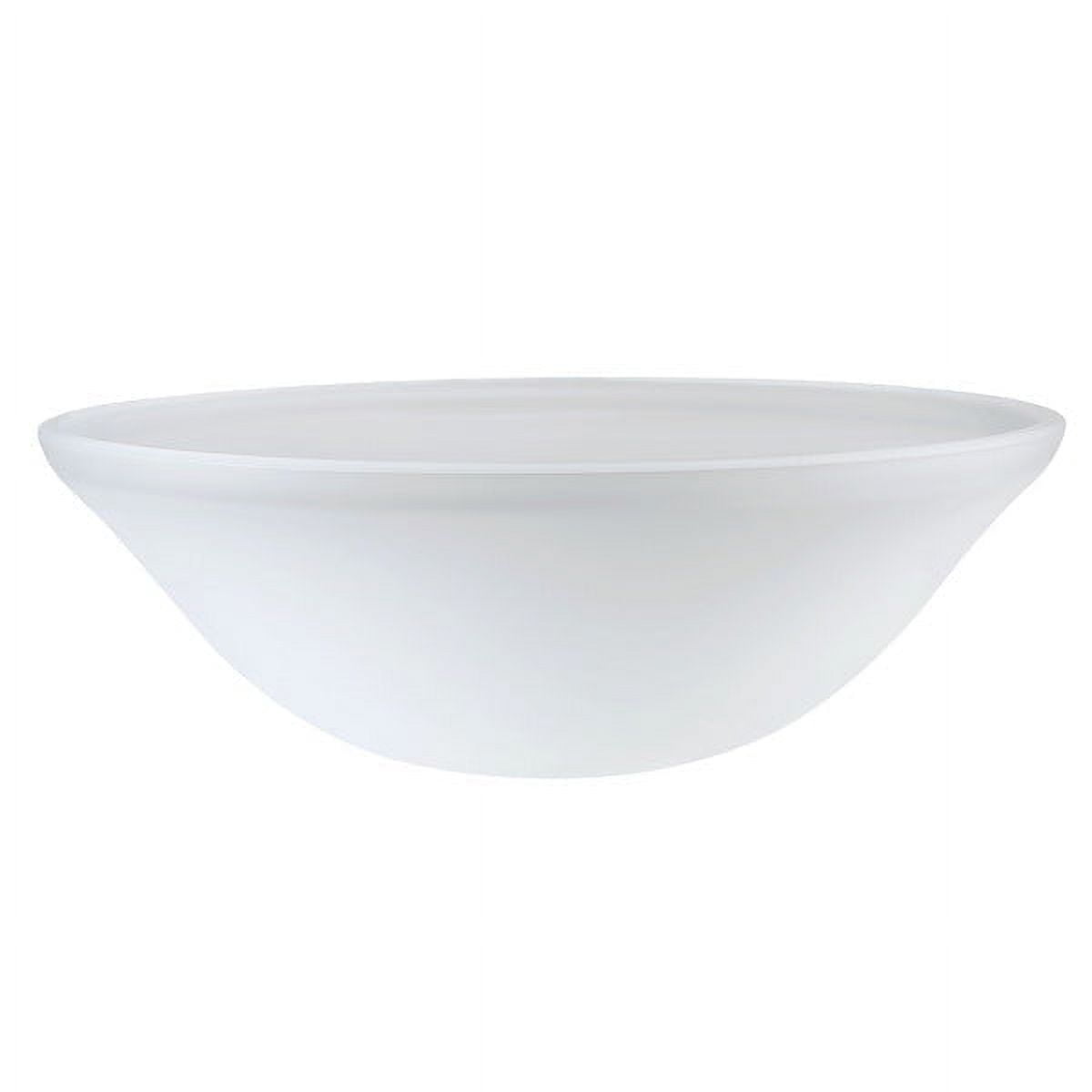 Frosted White Glass Bowl Shade for Lamps and Fixtures