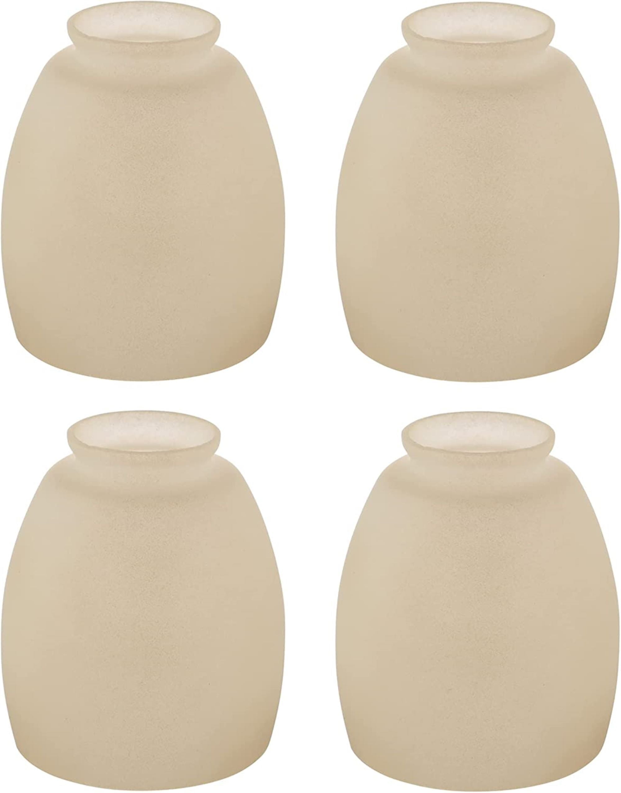 Amber Glass Bell Ceiling Fan Replacement Shades, Set of 4