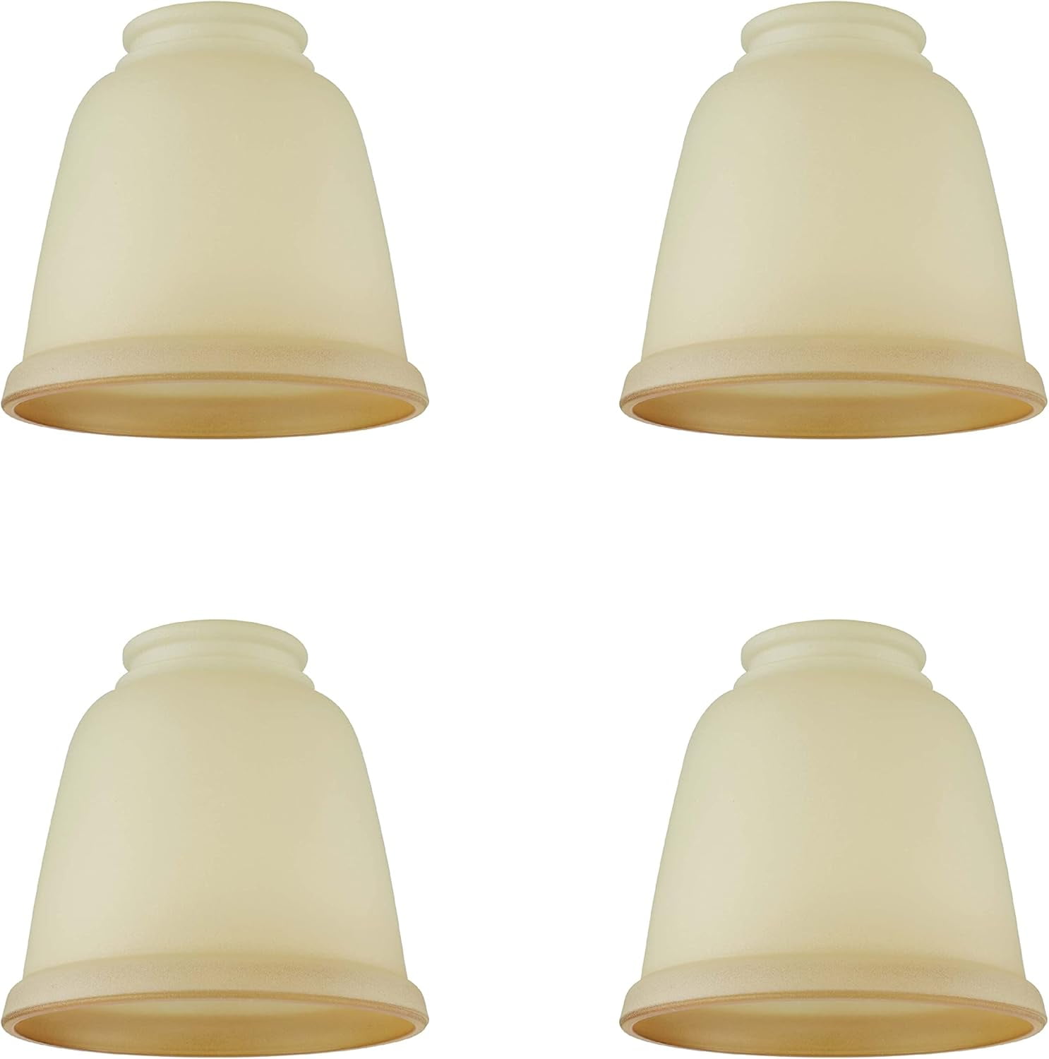 Amber Glass Bell Ceiling Fan Replacement Shade Set