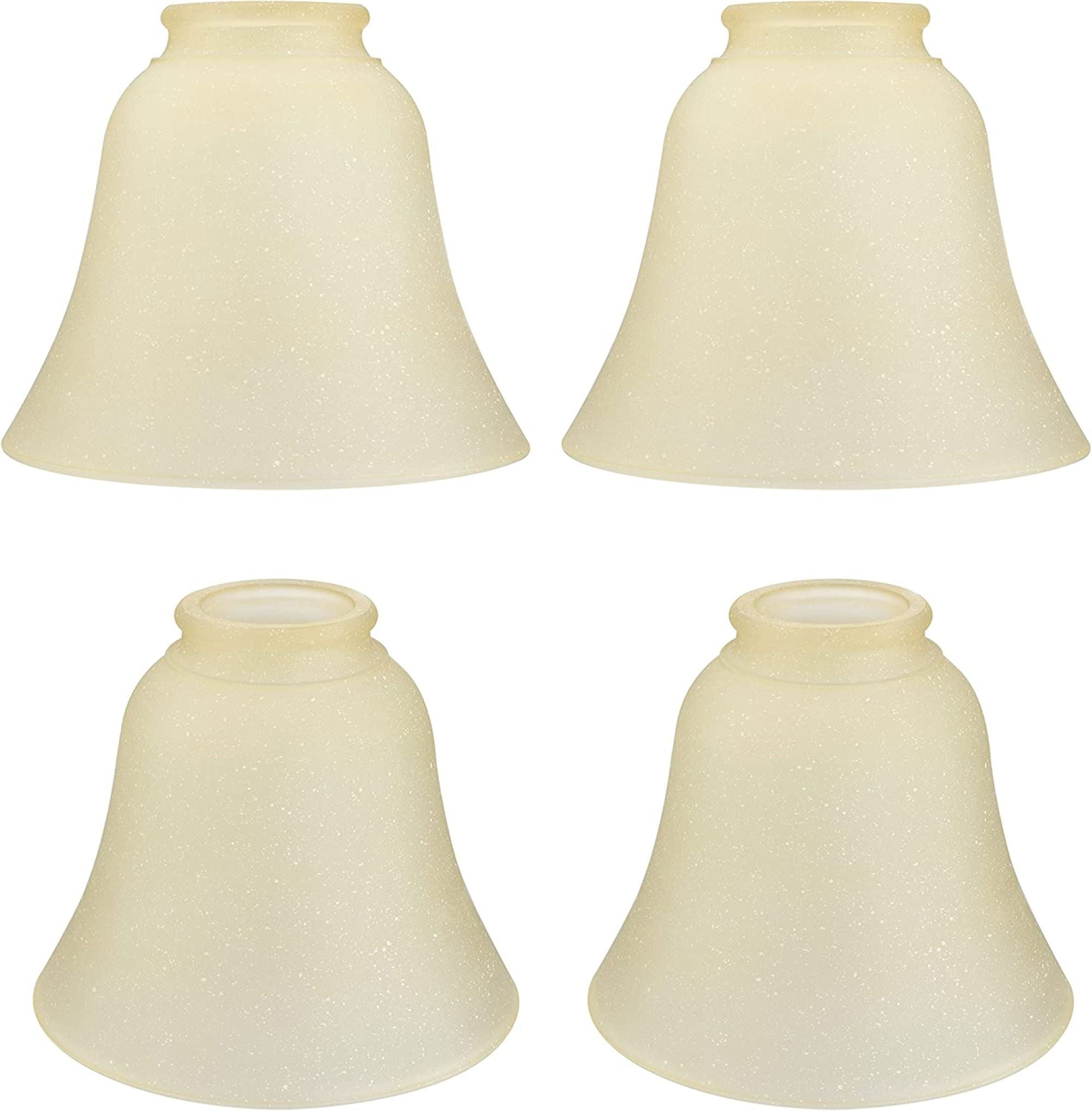 Amber Glass Bell Ceiling Fan Replacement Shades, Set of 4