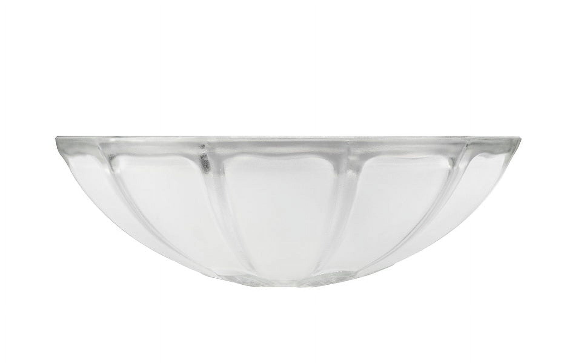 Clear and Sandblasted Glass Bowl Shade, 9.88" Diameter