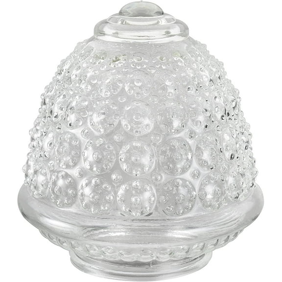 Aspen Creative 23602-01, Clear Pineapple Glass Shade For Lighting fixture/Pendant/Wall Lamp, 5-1/2"Dia x 5-3/4"H / Fitter 3-1/4