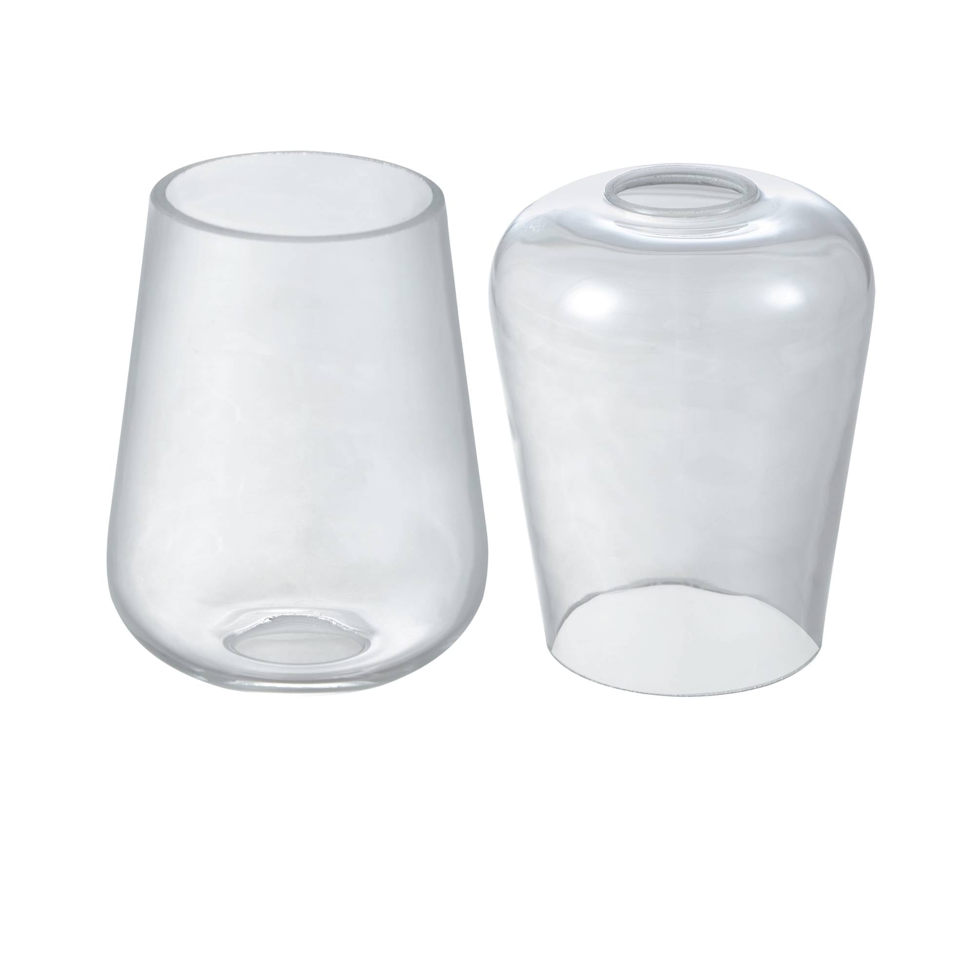 Clear Glass Bell Pendant Shade Set, 4.75" Diameter