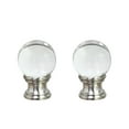thumbnail image 1 of Aspen Creative 24014-12, 2 Pack Clear Glass Ball Lamp Finial in Nickel Finish, 1 1/2" Tall, 1 of 7