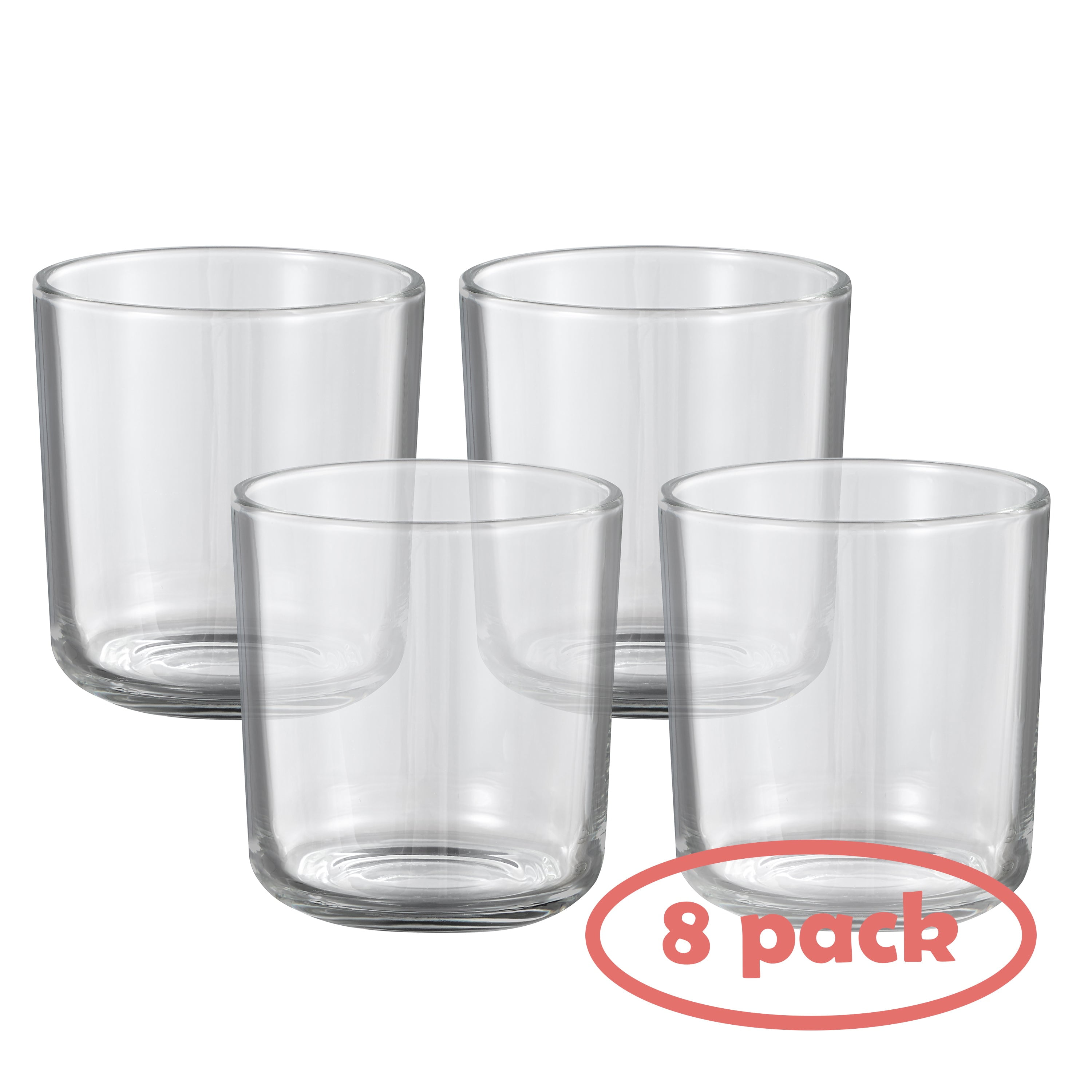 Clear Glass Votive Candle Holders Set of 8