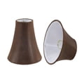 thumbnail image 1 of Aspen Creative 30078-2 Small Bell Shape Chandelier Clip-On Lamp Shade Set (2 Pack), Transitional Design in Brown, 6" bottom width (3" x 6" x 5"), 1 of 6