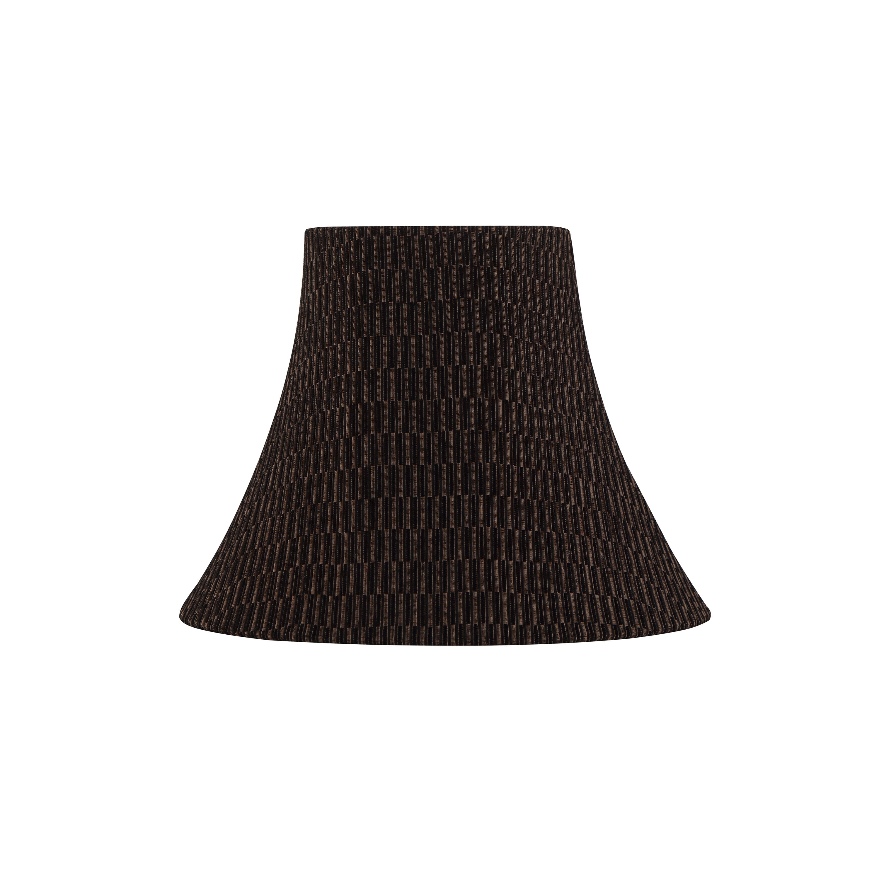 12" Black and Brown Jacquard Fabric Bell Lamp Shade