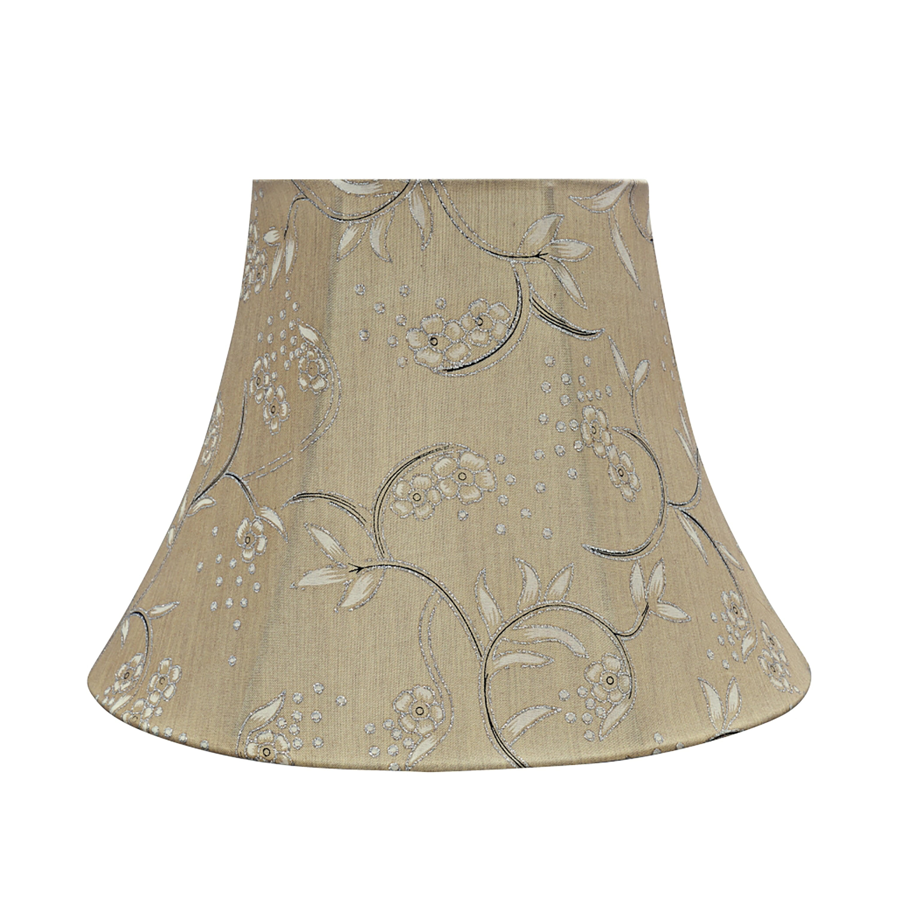 Aspen Creative 30220 Transitional Bell Shaped Spider Construction Lamp Shade in Light Gold, 13" wide (7" x 13" x 9 1/2")