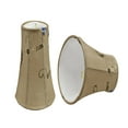 thumbnail image 1 of Aspen Creative 30241-2 Small Bell Shape Chandelier Clip-On Lamp Shade Set (2 Pack), Transitional Design in Gold, 4" bottom width (2 1/2" x 4" x 5" ), 1 of 6