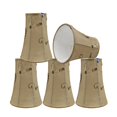 thumbnail image 1 of Aspen Creative 30241-5 Small Bell Shape Chandelier Clip-On Lamp Shade Set (5 Pack), Transitional Design in Gold, 4" bottom width (2 1/2" x 4" x 5" ), 1 of 6