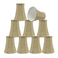 thumbnail image 1 of Aspen Creative 30242-9 Small Bell Shape Chandelier Clip-On Lamp Shade Set (9 Pack), Transitional Design in Oatmeal, 4" bottom width (2 1/2" x 4" x 5" ), 1 of 6