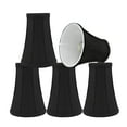 thumbnail image 1 of Aspen Creative 30244-5 Small Bell Shape Chandelier Clip-On Lamp Shade Set (5 Pack), Transitional Design in Black, 4" bottom width (2 1/2" x 4" x 5" ), 1 of 6