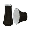 thumbnail image 1 of Aspen Creative 30248-2 Small Bell Shape Chandelier Clip-On Lamp Shade Set (2 Pack), Transitional Design in Two-Tone Black, 4" bottom width (2-1/2"x 4" x 5" ), 1 of 7