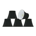 thumbnail image 1 of Aspen Creative 30271-5 Small Bell Shape Chandelier Clip-On Lamp Shade Set (5 Pack), Transitional Design in Black, 4" bottom width (3" x 5" x 4" ), 1 of 6