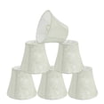thumbnail image 1 of Aspen Creative 30272-6 Small Bell Shape Chandelier Clip-On Lamp Shade Set (6 Pack), Transitional Design in Ivory, 5" bottom width (3" x 5" x 4" ), 1 of 7