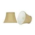 thumbnail image 1 of Aspen Creative 30274-2 Small Bell Shape Chandelier Clip-On Lamp Shade Set (2 Pack), Transitional Design in Beige, 5" bottom width (3" x 5" x 4" ), 1 of 6