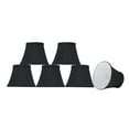 thumbnail image 1 of Aspen Creative 30275-6 Small Bell Shape Chandelier Clip-On Lamp Shade Set (6 Pack), Transitional Design in Black, 5" bottom width (3" x 5" x 4" ), 1 of 6