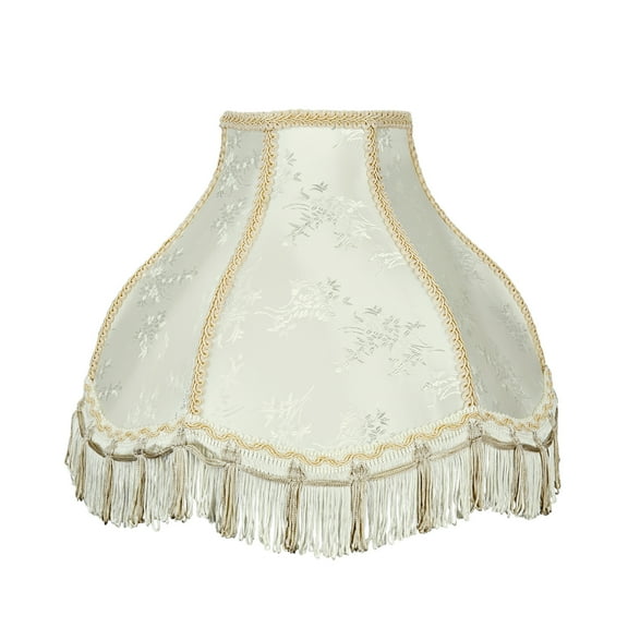 Aspen Creative 30331 Transitional Scallop Bell Shape Spider Construction Lamp Shade in Ivory, 13" wide (5" x 13" x 9 1/2")
