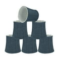 thumbnail image 1 of Aspen Creative 30361-6 Small Bell Shape Chandelier Clip-On Lamp Shade Set (6 Pack), Transitional Design in Washing Blue, 5" bottom width (4" x 5" x 5"), 1 of 7
