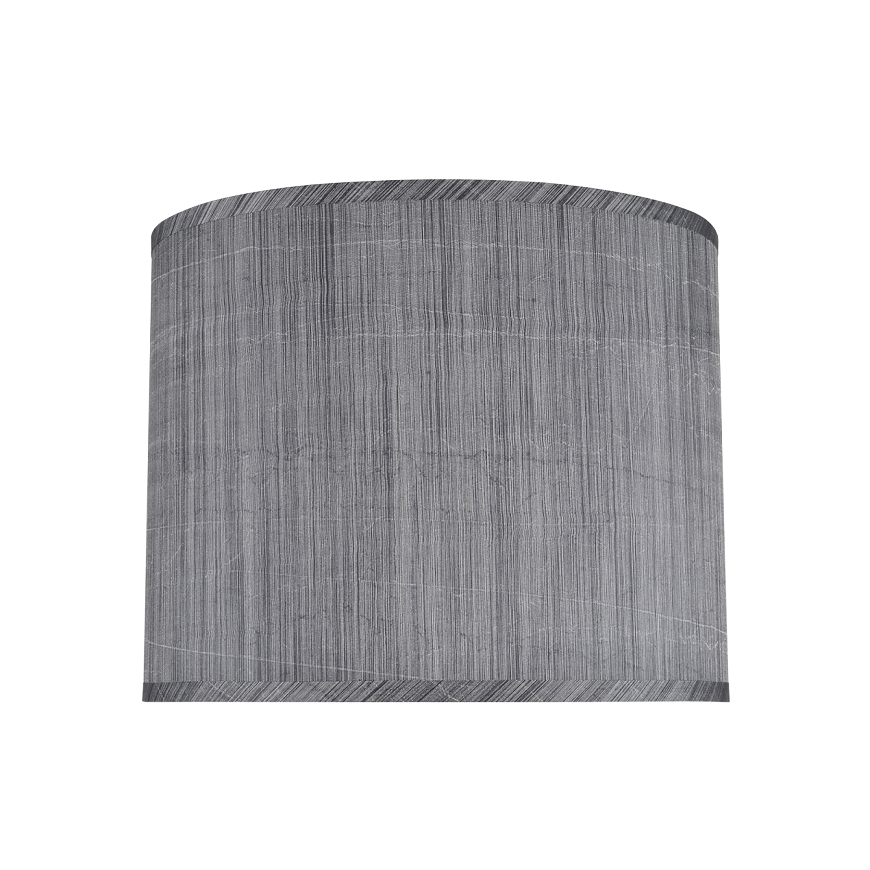 Aspen Creative 31014 Transitional Hardback Drum (Cylinder) Shape Spider Construction Lamp Shade in Grey & Black, 14" wide (14" x 14" x 11")