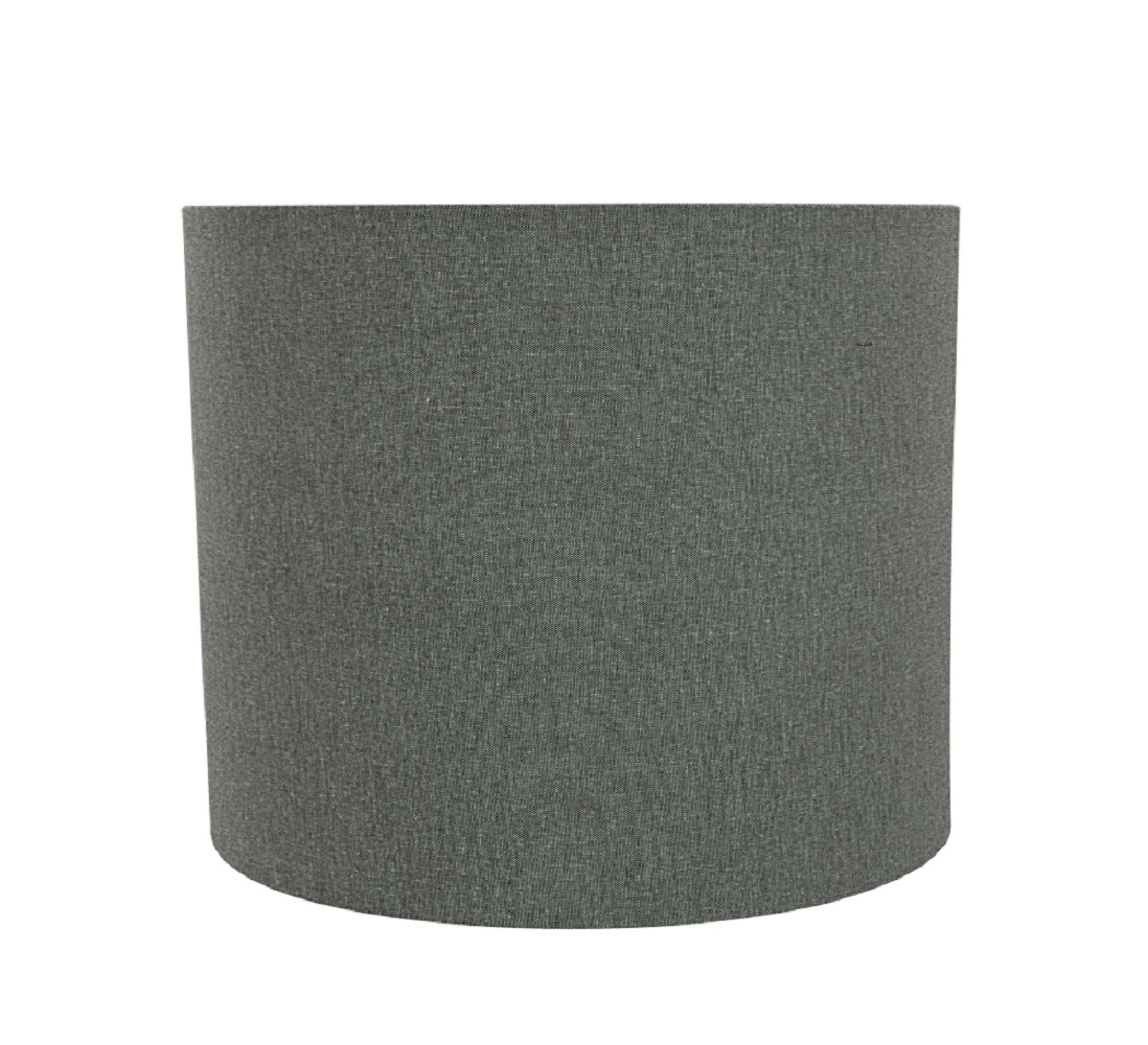 Gray Textured Fabric Drum Lamp Shade, 12" x 12" x 10"