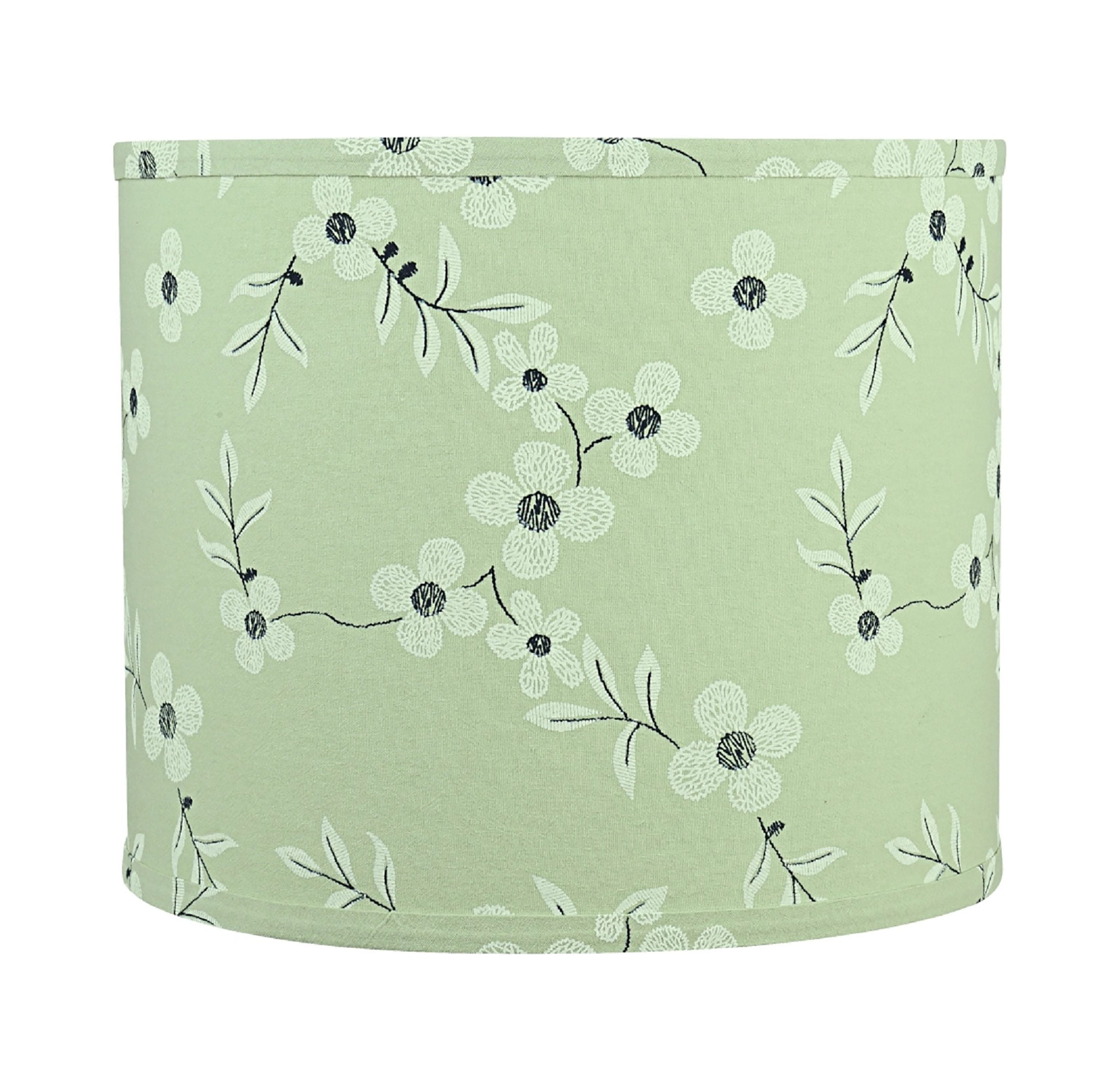 Aspen Creative 31102 Transitional Drum (Cylinder) Shaped Spider Construction Lamp Shade in Light Green, 12" wide (12" x 12" x 10")